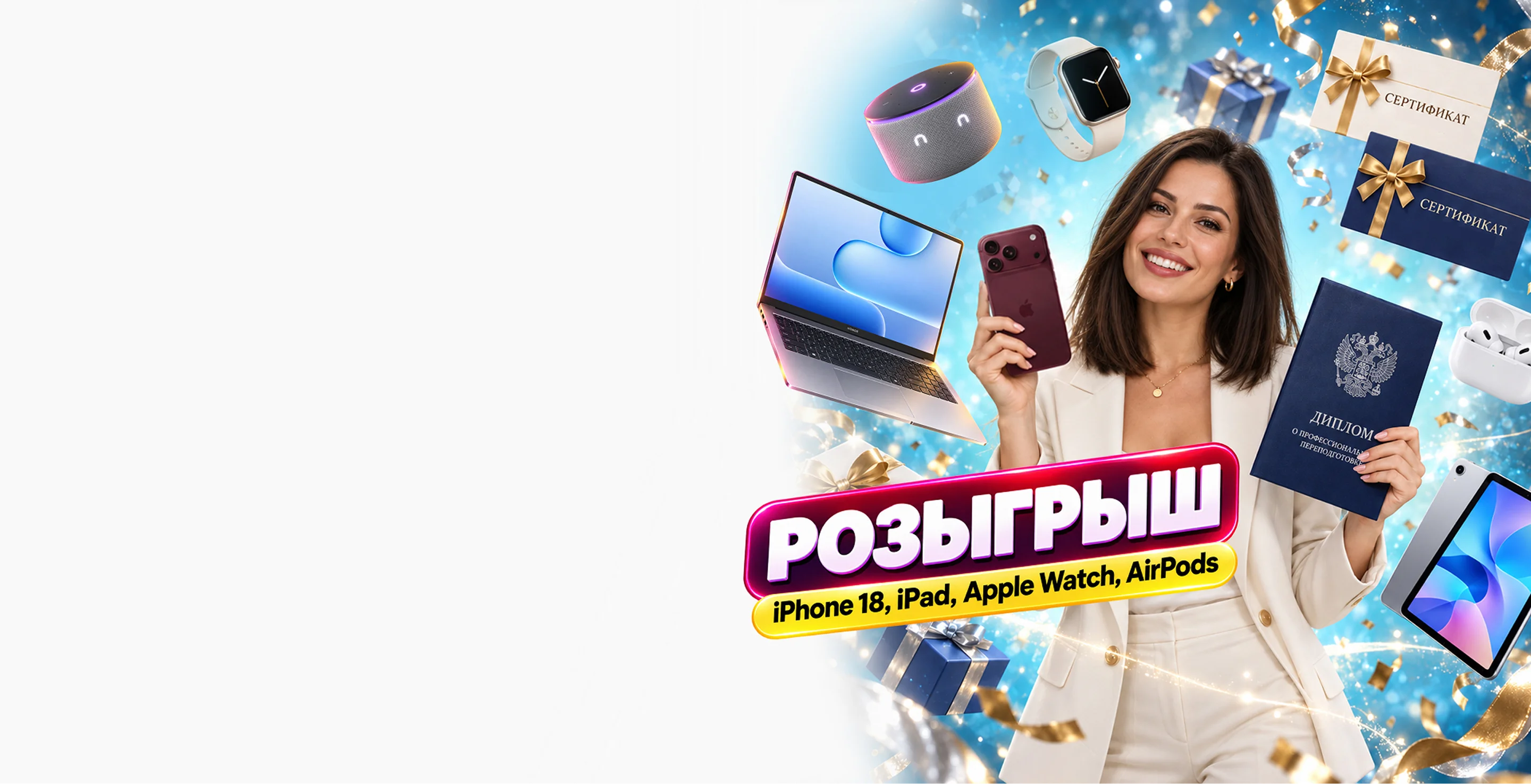 Розыгрыш iPhone 18, iPad, Apple Watch, AirPods среди студентов
